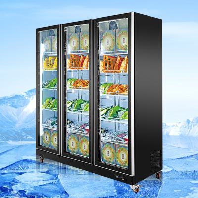 China Single-temperature 6 laye rmeat freezer to display upright drinks fruit storage cabinet fridge cooler for sale