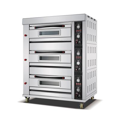 China High Efficiency Professional Small Industrial Gas Oven With 6 Pans Gas Bread Baking Oven Manufacture for sale