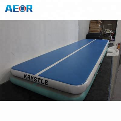 China Dance Exercise Fitness Sports Yoga Exercises 7M x 2M X20CM Thick Blue Air Track Usato Gym Tumbling Inflatable Mat for sale