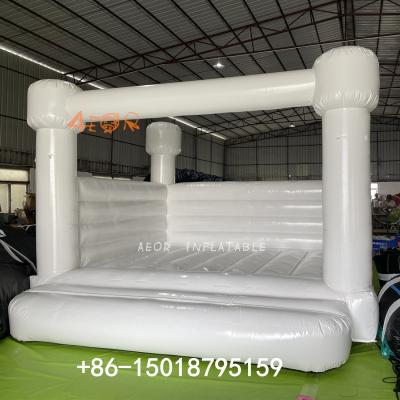 China 0.55mm PVC Tarpaulin Inflatable Bouncy Castle Combo Bouncer Jumping White Bouncy Castle Wedding Bounce House for sale