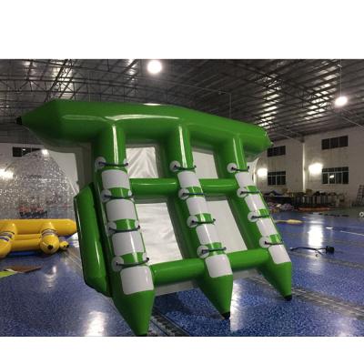 China PVC China Inflatable Water Games Pilot Fish 10 People Banana Boat For Sale for sale