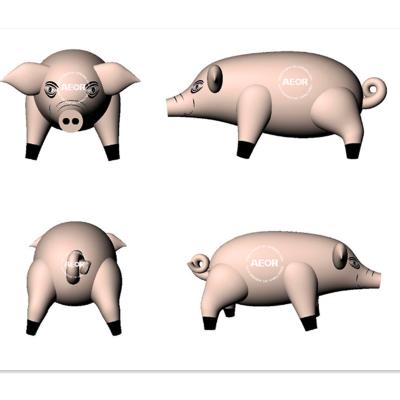 China 0.38mm pure pvc giant inflatable pig for sale inflatable flying pig balloon for advertising for sale