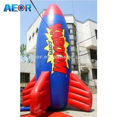 China 2012 0.38mm Pure PVC Super Blue Inflatable Rocket Advertising Balloon For Sale for sale