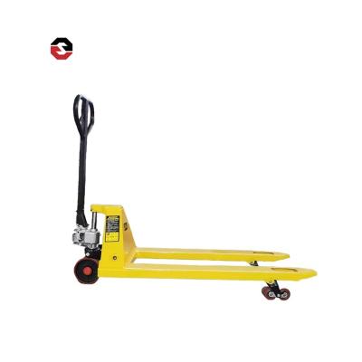 China Garment Shops Direct Push Construction Hydraulic Trolley PU Bulk Handling Nylon Pallet Truck for sale