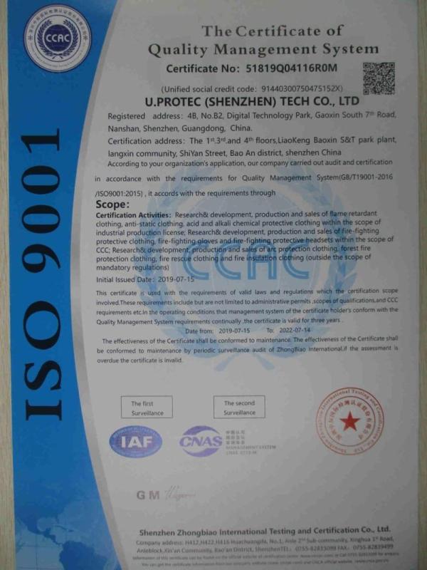 ISO9001 - U.protec (shenzhen) Tech Co., Ltd.