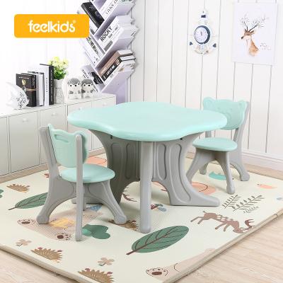 China Modern Wholesale Preschool Plastic Study Furniture Student Kids Tables and Chair Sets Folding Desk Kids for Kindergarten Kids Use for sale