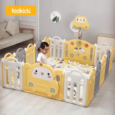 China Feiqitoy Contemporary High Quality Safety Kids Play Fence Attractive Plastic Indoor Baby Playard Baby Playpen for sale