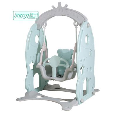 China Feiqitoy Outdoor High Quality Safety Baby Play Indoor Plastic Swing Set for sale