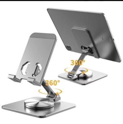 China Adjustable Portable metal folding plank support frame rotates the phone stand 360 degrees aluminum alloy phone holder cellphone mount for sale