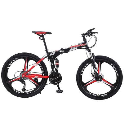 China 26 Inch Folding Mountain Bike Bicycle Road Bike Shock Absorption Adult Male And Female Speed ​​Riders Steel Bike for sale