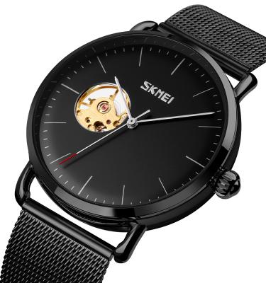 China skmei 9201 date watch metal automatic mechanical quartz wristwatch titanium watch for sale