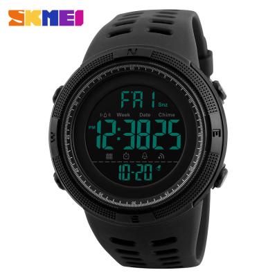 China Popular Alarm Skmei Digital Watch #1251 Water Resistant 5ATM Sports Digital Hand Watch for sale