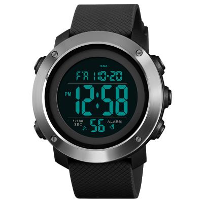 China 1435 led light alarm mens watches skmei block sport waterproof compass tangan watch for sale