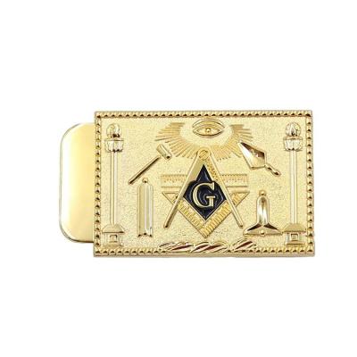 China Wholesale Gold Masonic Metal Clip 3D Silver Fashion Europe Design Soft Enamel Belt Sling MOQ 1pc for sale