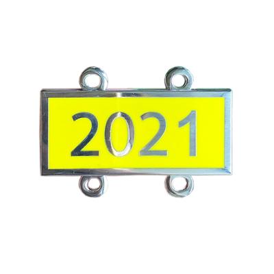 China America wholesale 2021 year bar pin 2021 year yellow hard enamel bar pin charm 2 inch moq 1pc custom by your design for sale