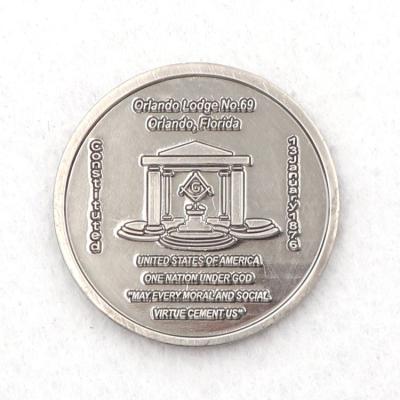 China India Souvenir Masonic Anniversary 2021Custom 3D Die Struck Blank Black Nickel Coin for sale