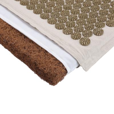 China Massage Acupressure Reflexology Mat Acupressure Massage Mat Pillow Set Natural Canvas Organic Acupuncture for sale