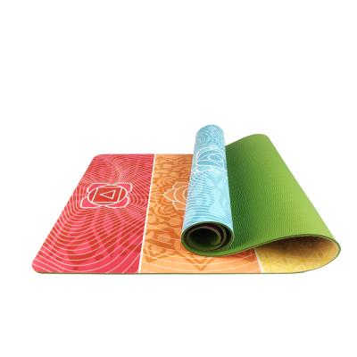 China Bodybuilding Port 5/6/7/8/9/10mm Thick Fitness Exercise Pilates Suede Tape Yoga Mat for sale