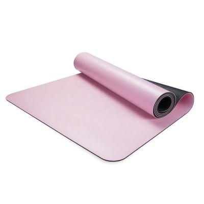 China Non-toxic& Odorless& Eco-friendly& various color available top quality PU covered yoga mat with natural rubber for sale