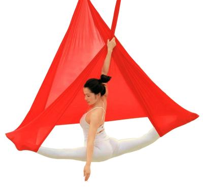 China OEM 350*100cm soft nylon silk fabric high strength soft yoga sling/anti-gravity yoga/yoga hammock for sale