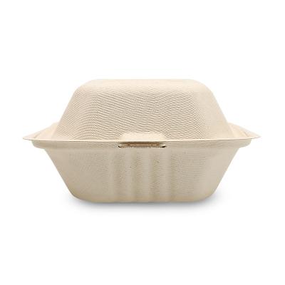 China Factory Wholesale Price Simple Modern CAPA Concessions 6 Inch Biodegradable Disposable Hamburger Box Paper Lunch Box for sale