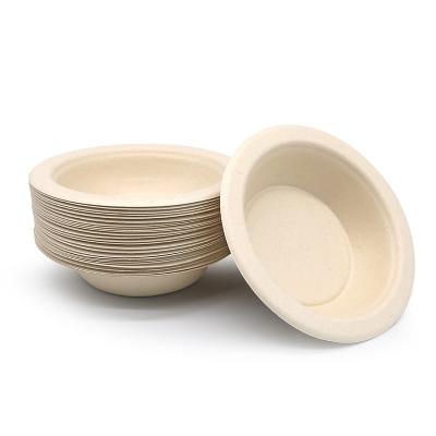 China Compostable Biodegradable Less Disposable Heatable Waterproof and Oil Proof High Quality Bamboo Material 90 Day Fiber Pulp Salad Bowl for sale