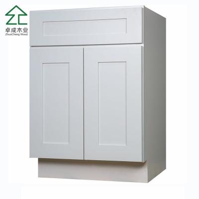 China Factory price house project solid wood kitchen cabinet design for luxury villa for sale