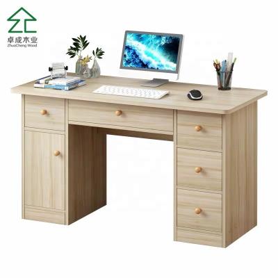 China Hot selling Best price white black wooden computer desk with drawers for sale