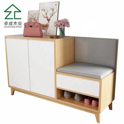 China Modern Shoe Cabinet Rack Storage wooden Cupboard Footwear Stand Unit for sale