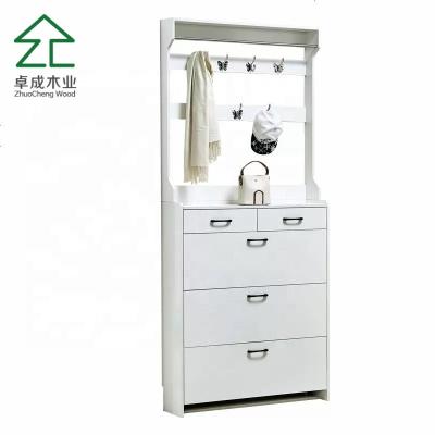 China Modern Shoe Cabinet Storage Cupboard Footwear Stand Rack Wooden Unit for sale