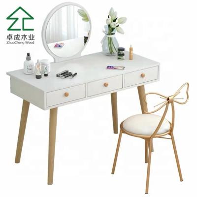 China wooden modern dressing table with 3 drawers for sale