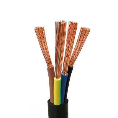 China Home Application RVV Flexible 4 Core Power Cable 1.5mm 2.5mm 4mm Wires Copper 6mm for sale