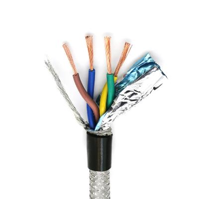 China RVVSP Cable 4 Cores Copper Twisted Protected Square Surveillance Advertising System Cable Anti-theft Signal Wire And Cable for sale