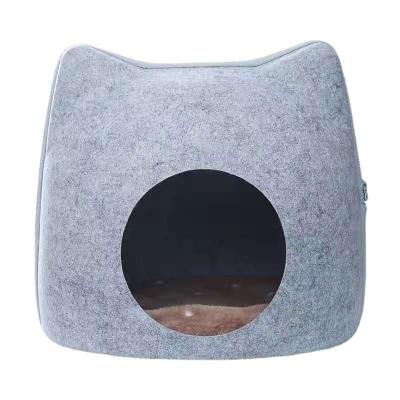 China Meijietong Stocked September Superb Cat Tunnel Bed For Cats Hot And Felt Dogs Washable With Zapper Cave Cats Beds for sale