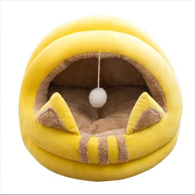 China Meijietong New Luxury Design Cotton Cat Bed Warm And Comfortable Window Mounted Cat Stored Bed With Plush Cat Dog Bed Travel Portable for sale