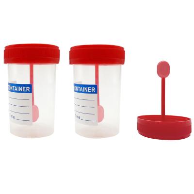 China Medical Disposable Plastic Sterile Urine Collector Stool Collector 30ml 60ml 120ml Specimen Cup PP Sample Hospital Specimen Test for sale