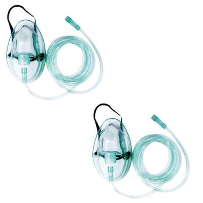 China Breathable CE ISO Approved Medical Grade PVC Premium Plain Adult Oxygen Mask With Tube for sale