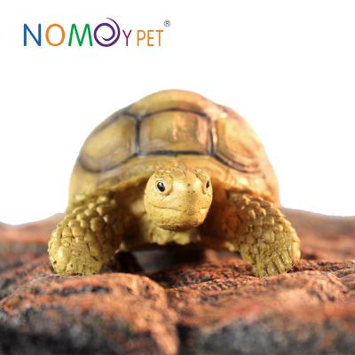 China NOMOY Viable Wholesale Hot Sale Artificial Sulcata Tortoise Model PET For Reptile Cage Decoration A3 for sale