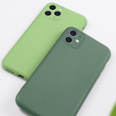 China Matte Silicone Skin Silm Candy Color TPU Ultra Thin Multi Shockproof Fit Protective Phone Case For iPhone 8or12 TPU Flannel for sale