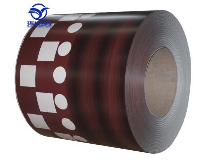 China Fabrication of pipes color coating dx51d zinc coated steel coil printed design prepainted galvanized ppgi for sale