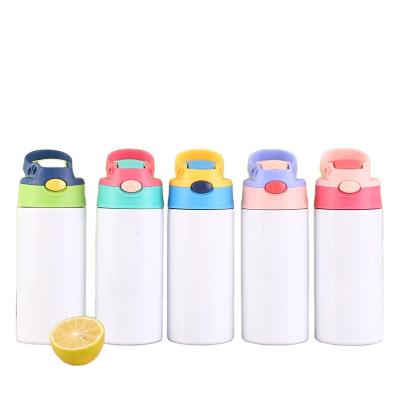 China Sublimation Blank Sublimation Tumblers Viable Cups 350ml Pop Top Sublimation Kids Stainless Steel Water Bottle for sale