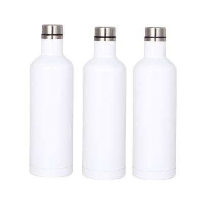 China Customized Viable 17oz Logo Sublimation Drinking Stainless Steel Insulation Wine Water Bottle With Lid for sale