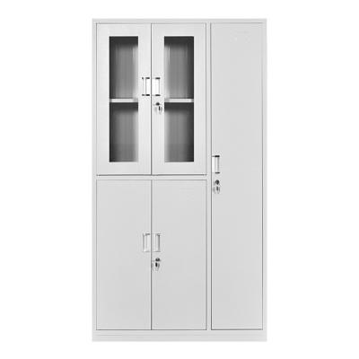 China Durable Multi-Door Storage Wardrobe Locker Filing Furniture Office Metal File Cabinet for sale