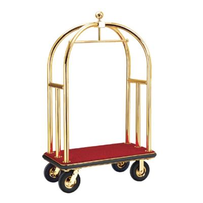 China Factory Custom High Quality Metal Stainless Steel Hotel Luggage Trolley Luggage Cart Eco-friendly for sale