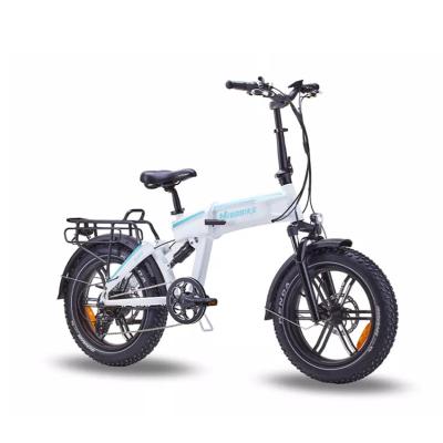 China Overseas warehouse HIBO TDN46Z-FS aluminum alloy foldable electric bicycle tire 500w 11.6ah fat tire 20inch fat band for sale