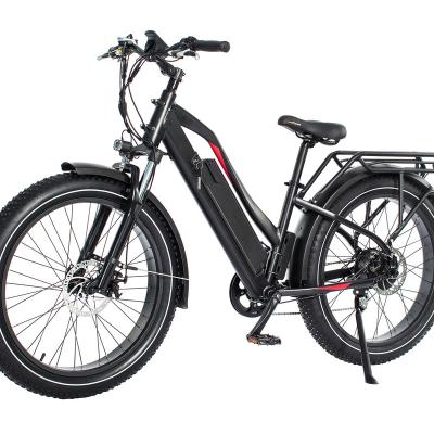 China Hot Selling Aluminum Alloy Amazon 750w 1000w Motor E-Bike Fat Tire Mountain Bike Step By View Fatbike Electric Bicycle Bike for sale