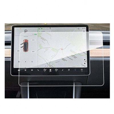 China Mobile phone 9H hardness tempered glass car navigation screen protector for Tesla Model 3 Y X S for sale