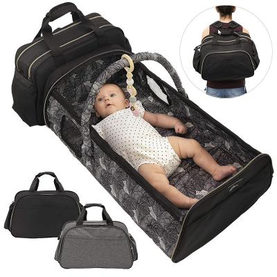 China High Quality Water Resistant Mom Baby Diaper Maternity Bag With Baby Hutch for sale