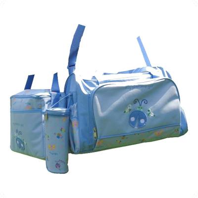 China Custom Single Pack 4pcs/set Diaper Bag For Mum/Mom With Baby Diaper Change Pad for sale