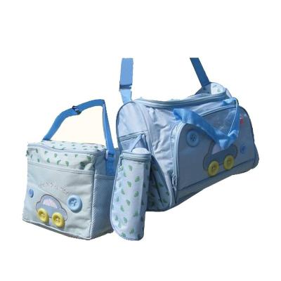 China Single Package Car Style 4pcs/set Diaper Bag For Mum/Mom With Baby Diaper Changing Pad for sale